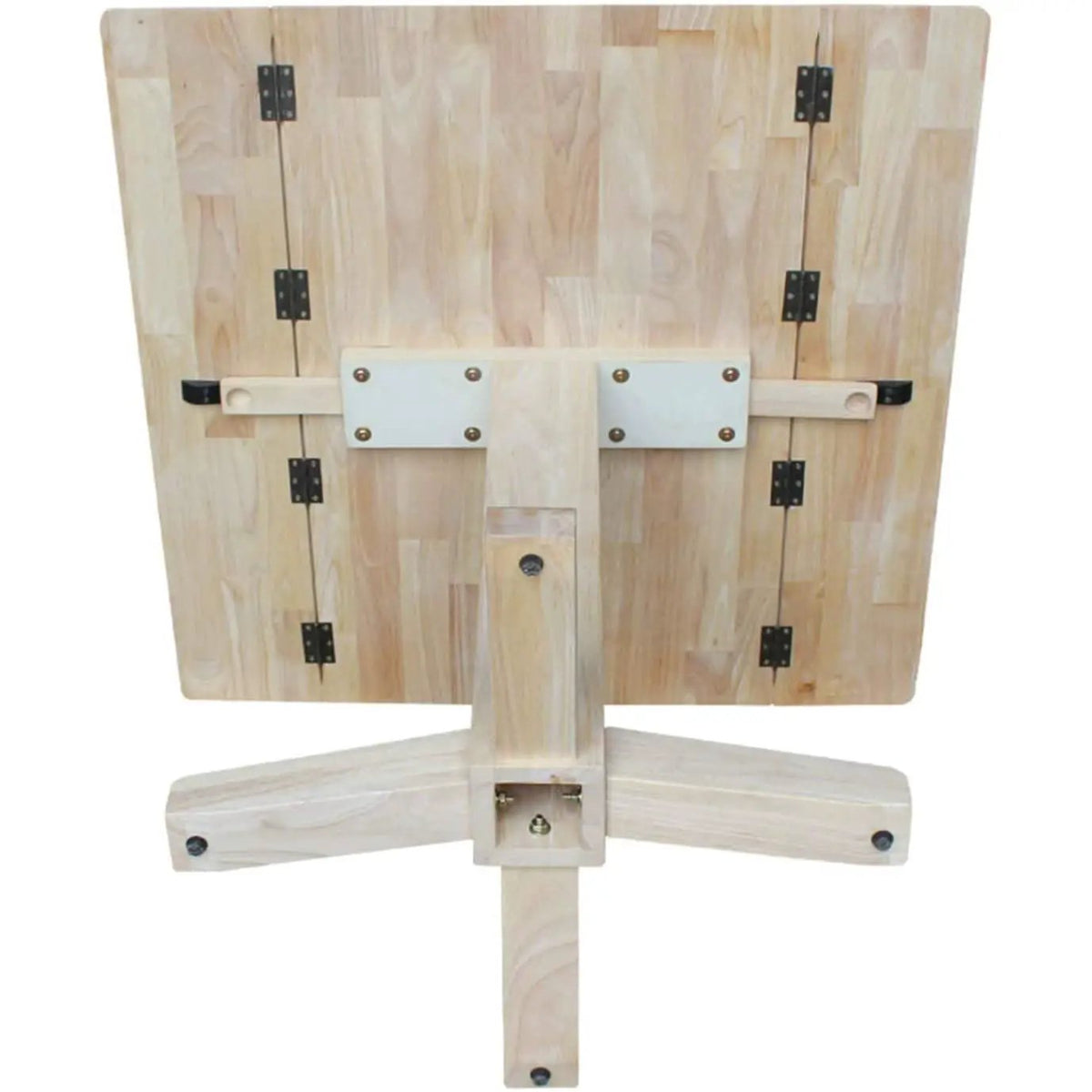 Square Dual Drop Leaf Dining Table With Butcher Block Top from PriceLows™