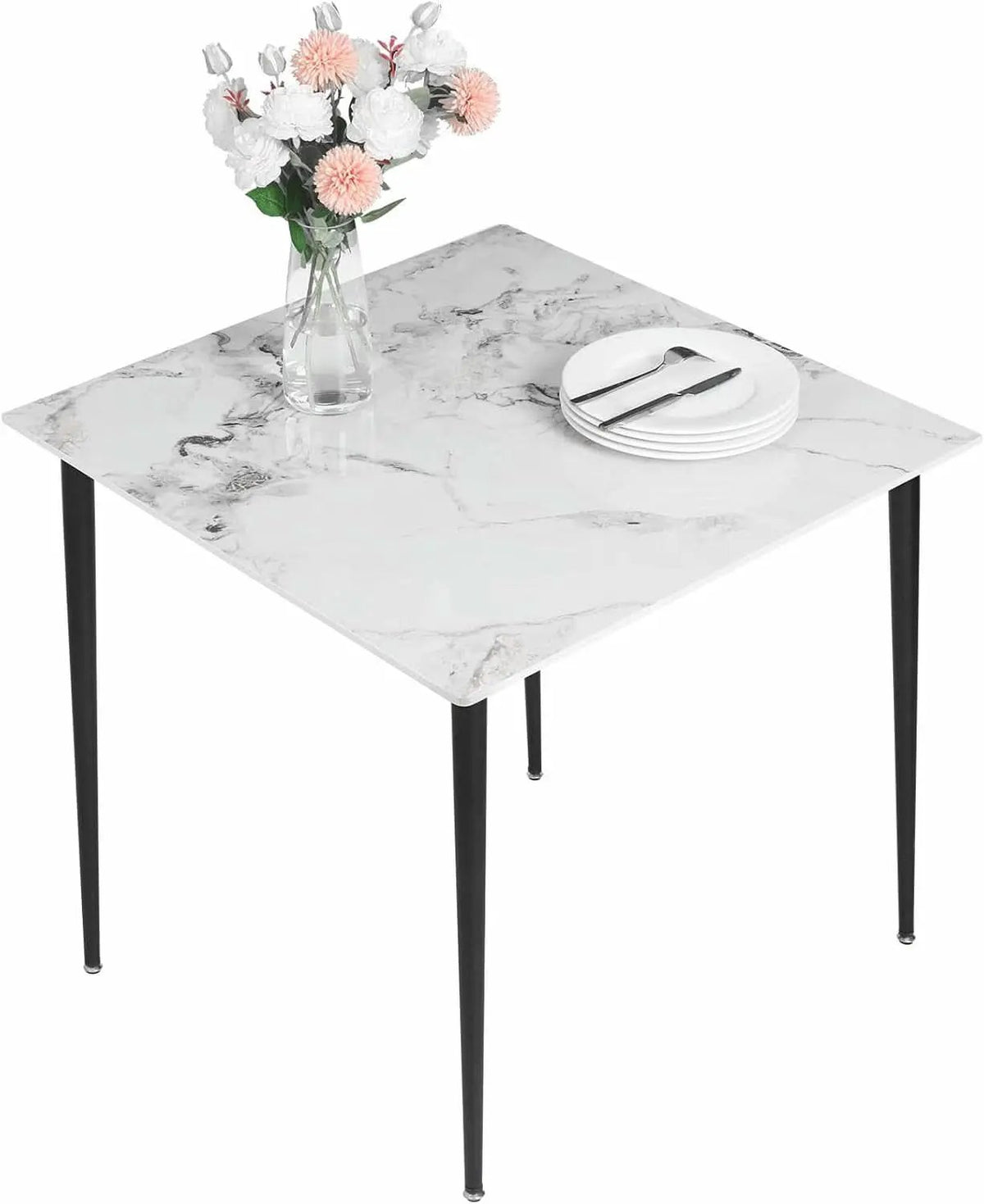 Square Sintered Stone Dining Table 31.5 Inch Modern Kitchen from PriceLows™