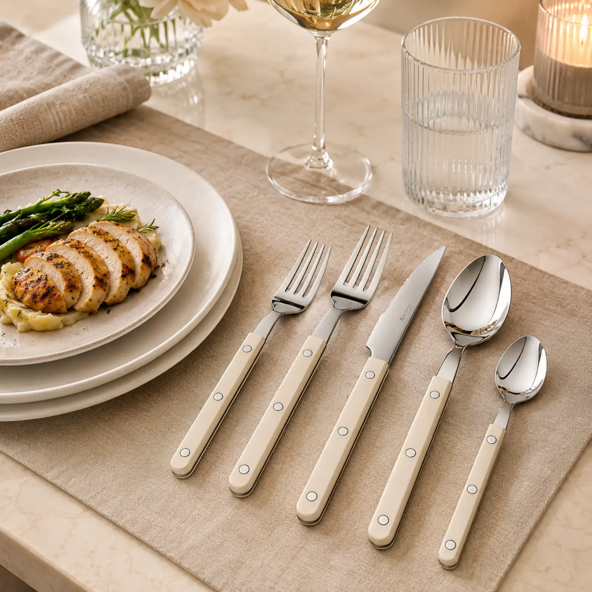 Stainless Steel Cutlery Set 20 Piece Rust Resistant Value