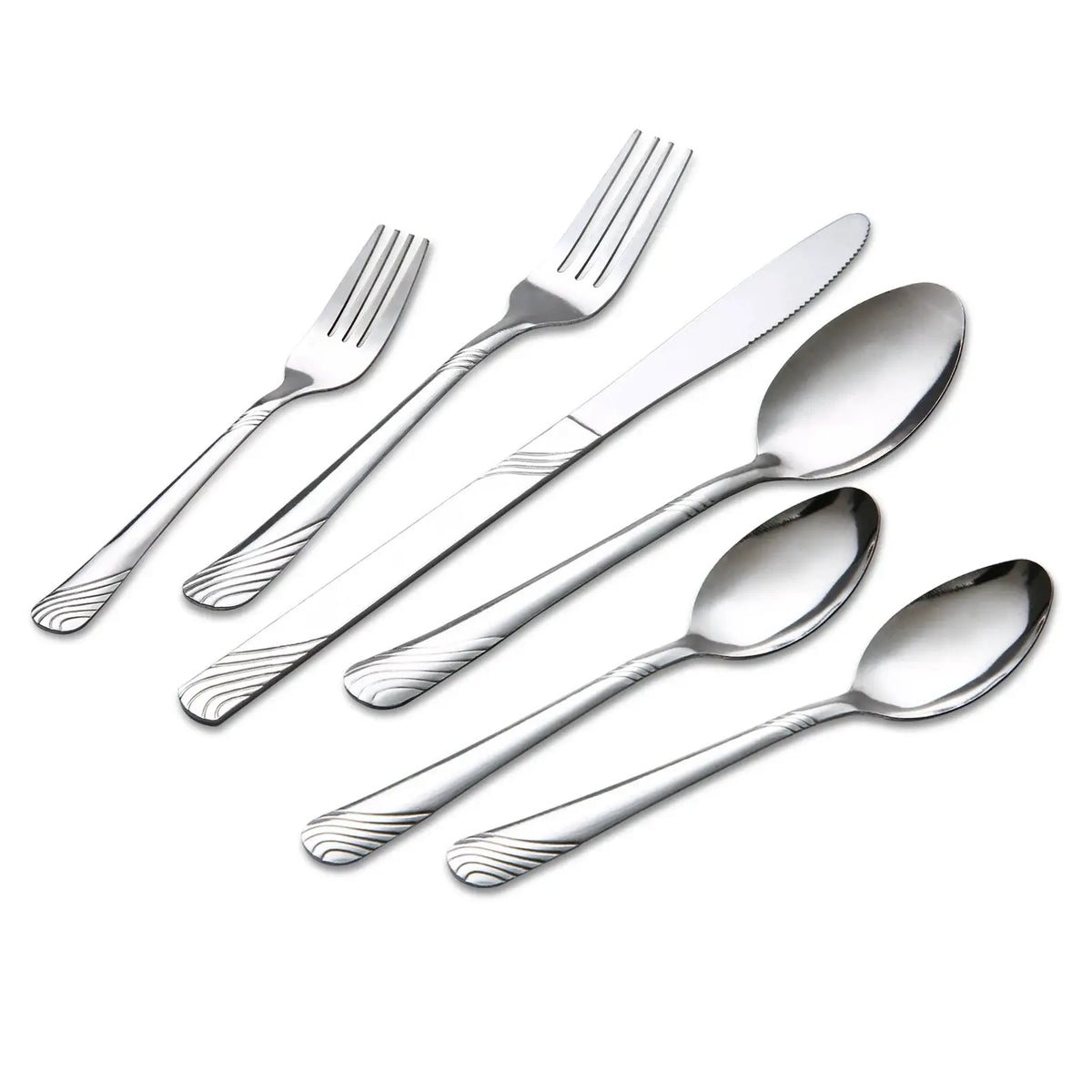 HANSMART 48Pcs Stainless Steel Cutlery Set, Service for 8, Knives Forks Spoons, Kitchen Dinner Gift from PriceLows™