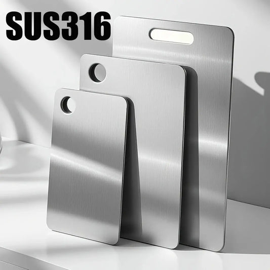 Stainless Steel Cutting Board | Double Sided | 316 Steel | Juice Groove