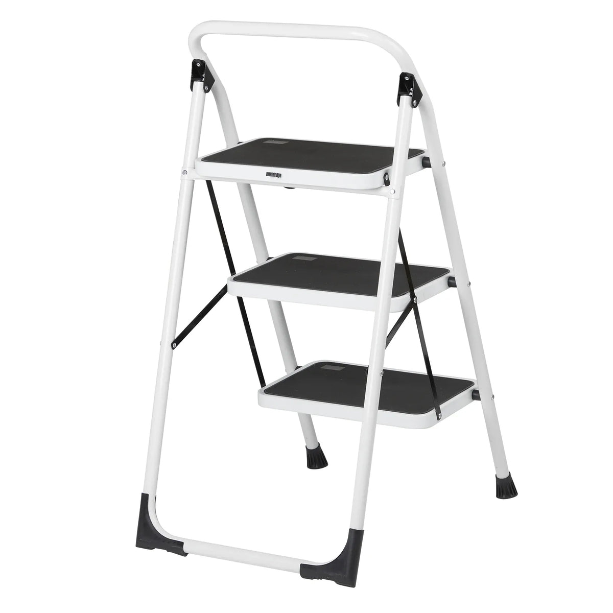 Short Handrail Household Iron Ladder with 3 Steps from PriceLows™
