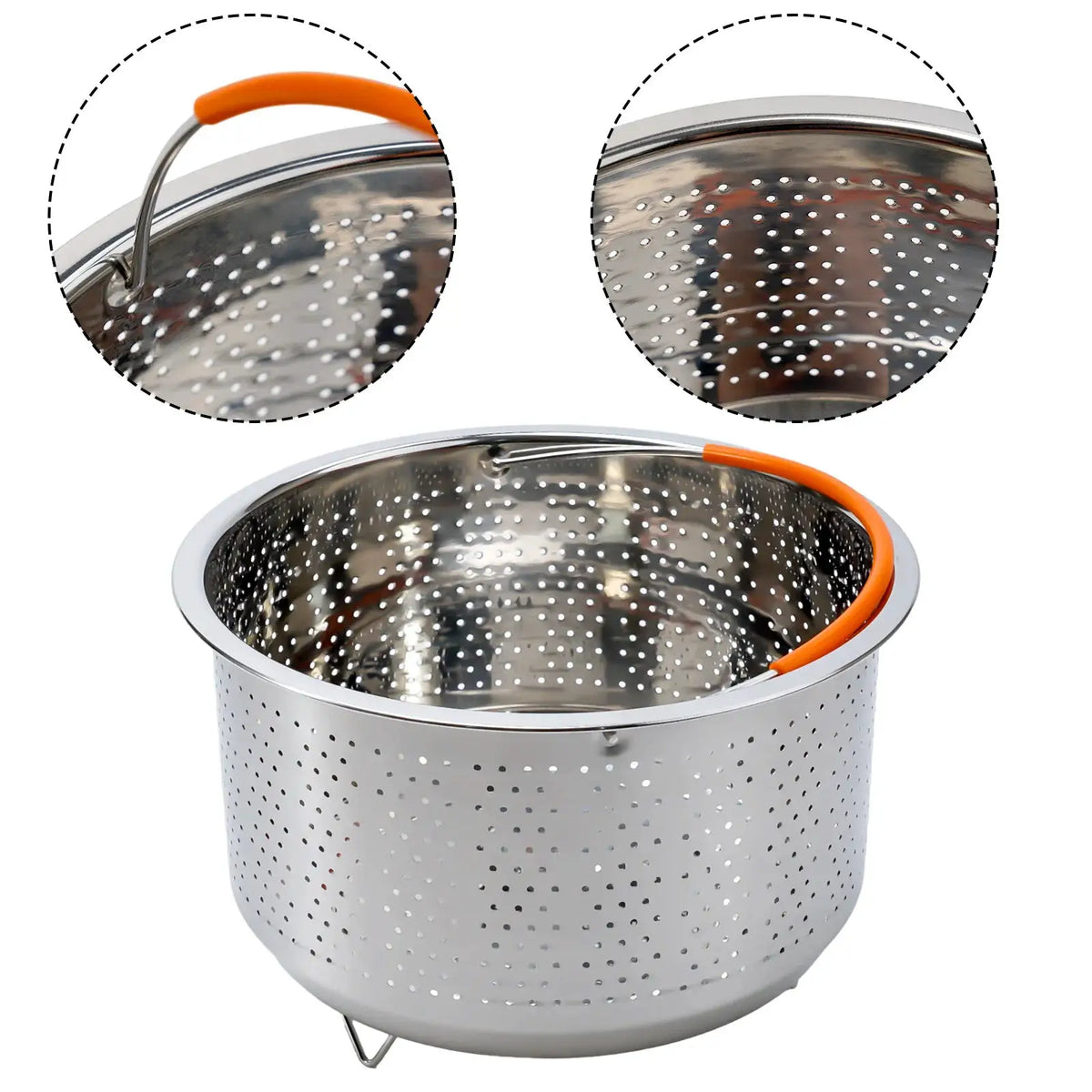 Stainless Steel Steamer Basket | 6 Qt Pot | PriceLows™