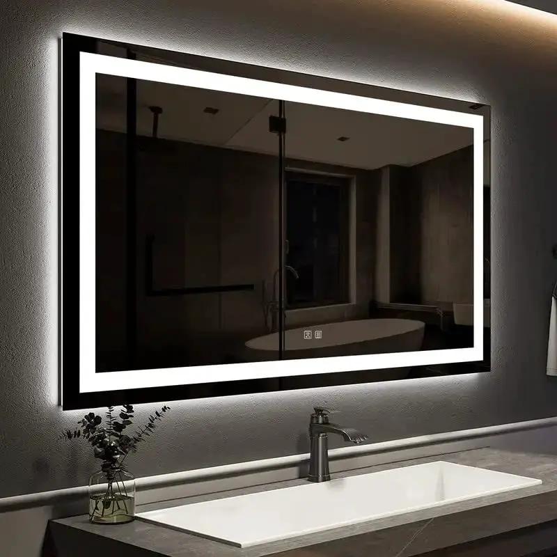 Bathroom Mirror | Center Glow LED | Minimalist Frame