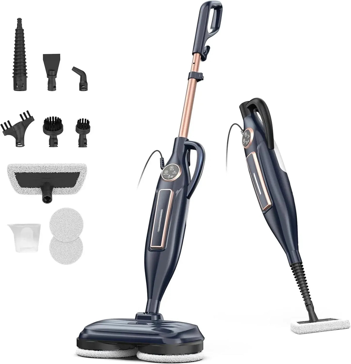 Steam Mop Cleaner with Rotating Mop Pad 10 in 1 Lightweight Spin Mop 1300W Powerful Floor Steamer for Home Hardwood Laminate VM6 from PriceLows™