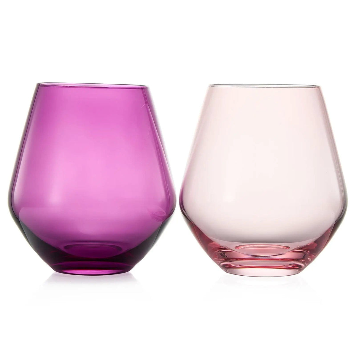 Flora Stemless Wine Glassware | 16 oz | Set of 2 | Entertaining