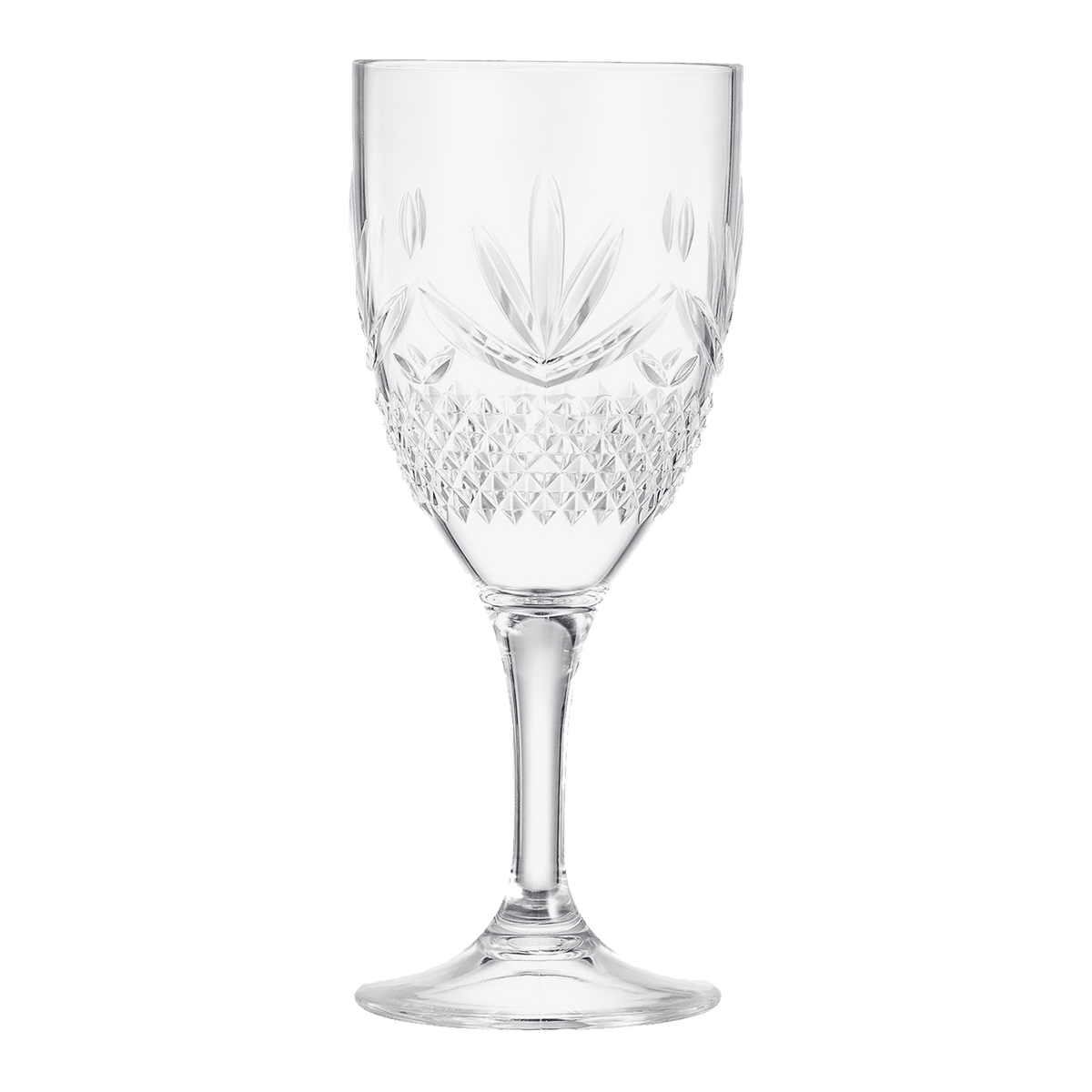 Onix Acrylic Crystal, Stemmed Wine Glassware (Style 2) | 12 oz | Set of 4 | Glass