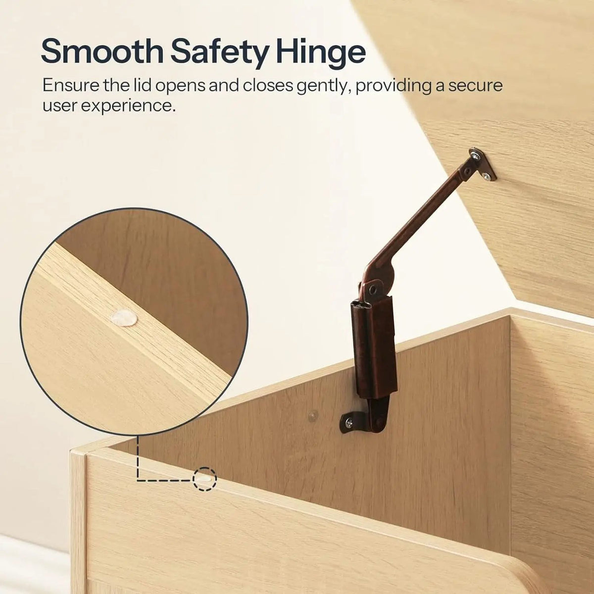 FortyThreeInch RattanLike StorageChest Bench With Safety Hinge from PriceLows™