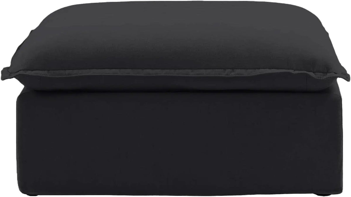 Black Storage Ottoman With Removable Cushion Covers from PriceLows™