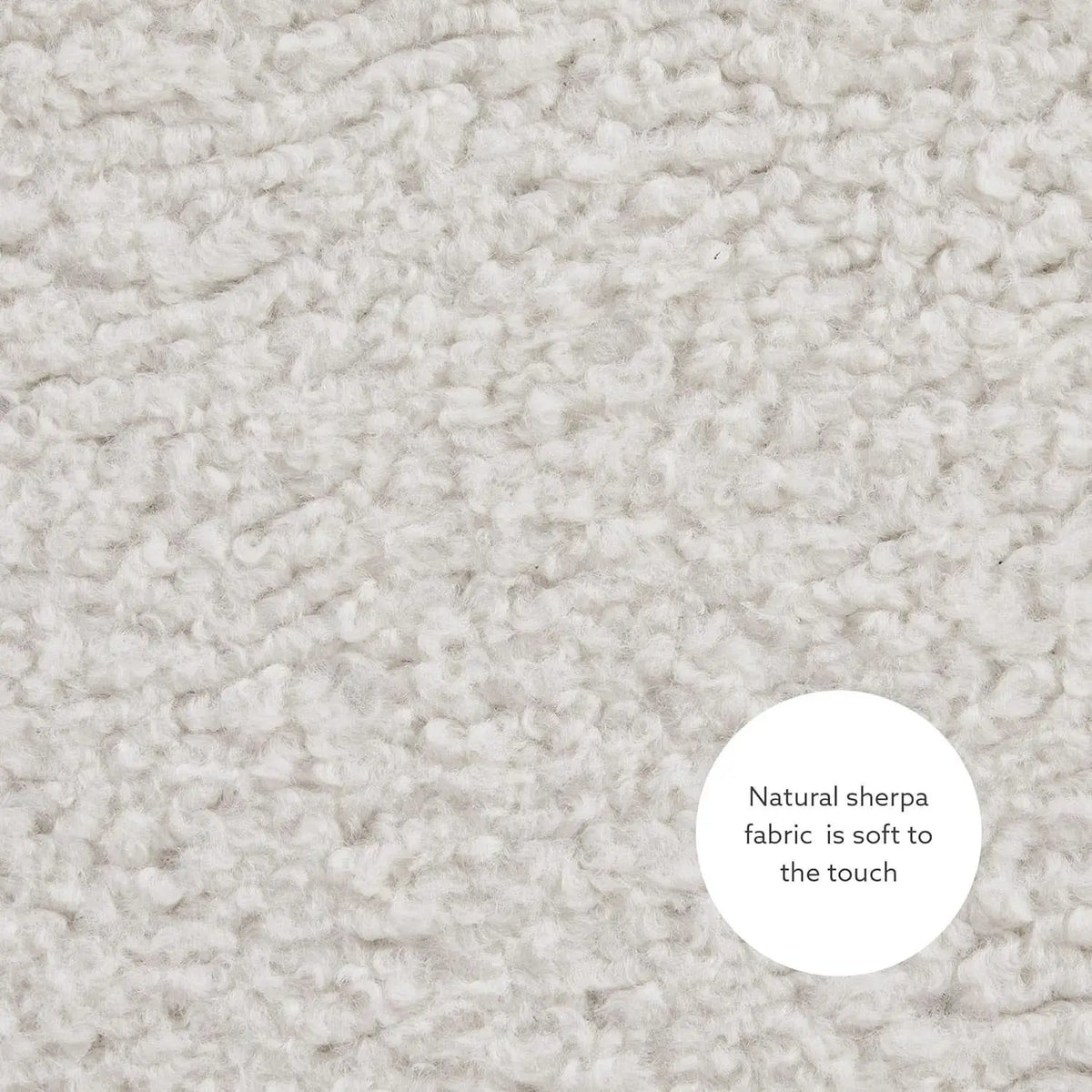 Cream Sherpa Deluxe Storage Ottoman Solidwood Base from PriceLows™