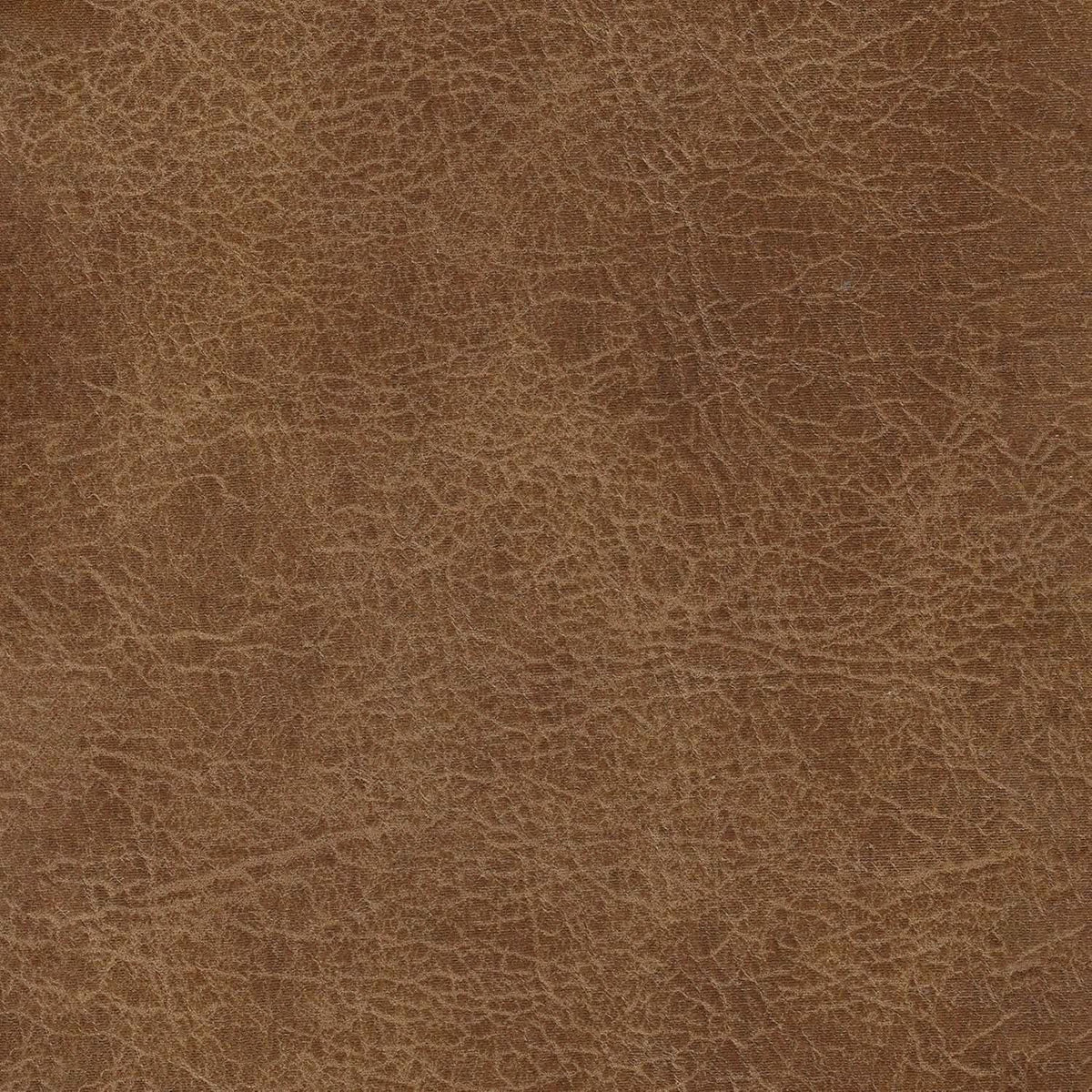Small Distressed Brown Faux Leather Storage Ottoman from PriceLows™