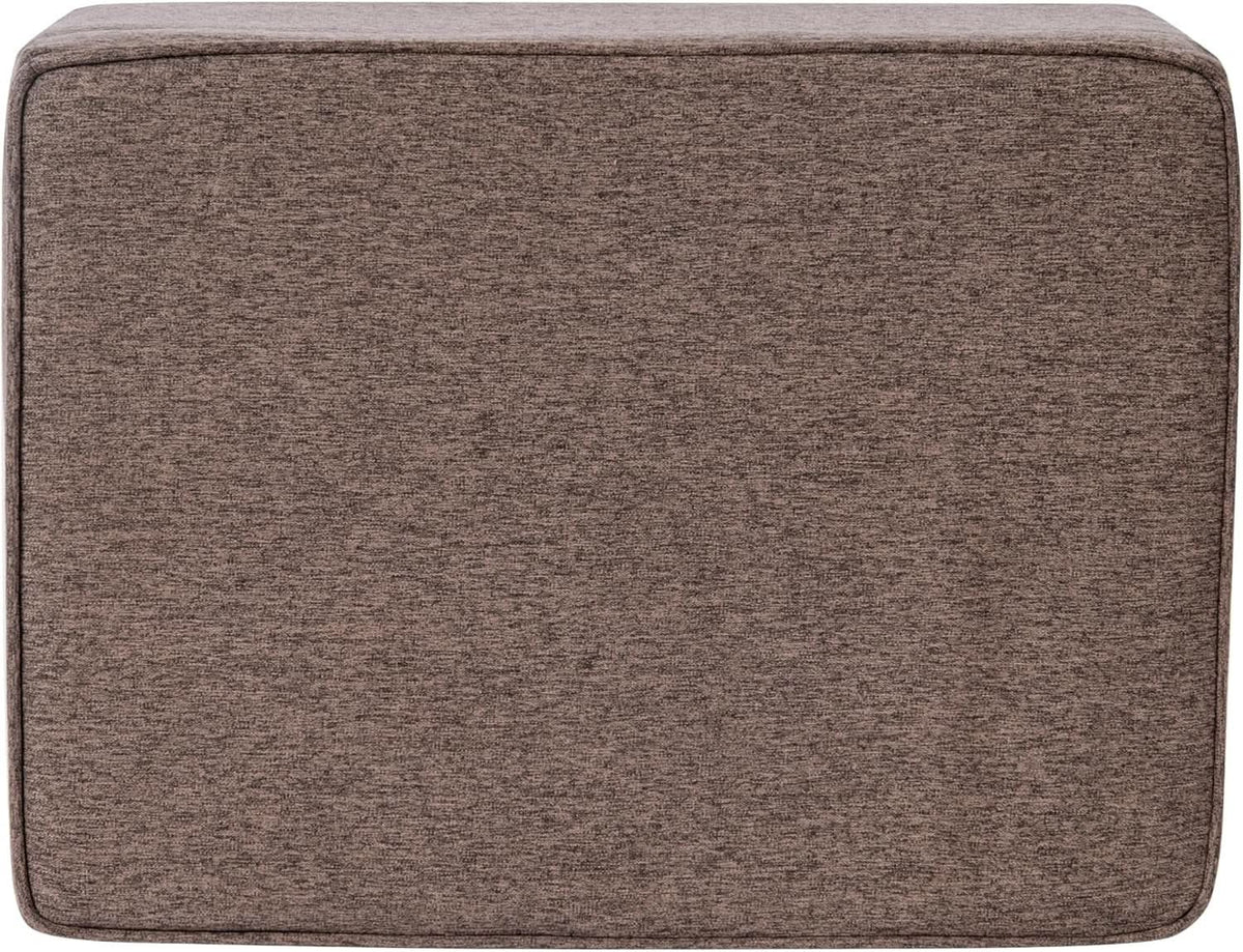 Chocolate Brownstone Storage Ottoman With Hinged Lid from PriceLows™