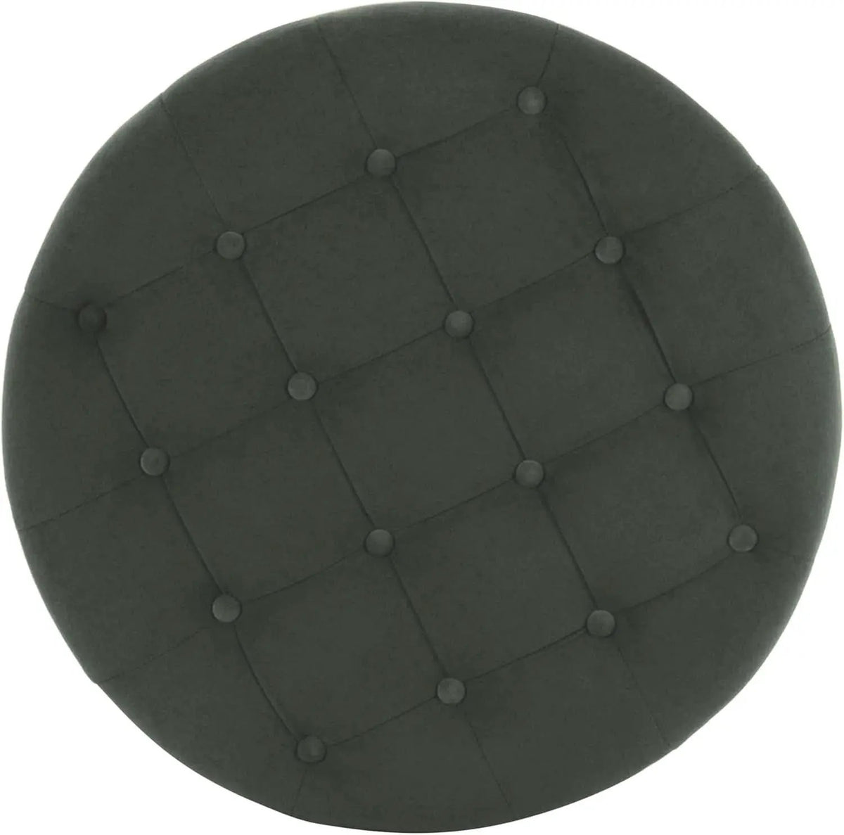 Handcrafted Loden Green Velvet Storage Ottoman 28In from PriceLows™