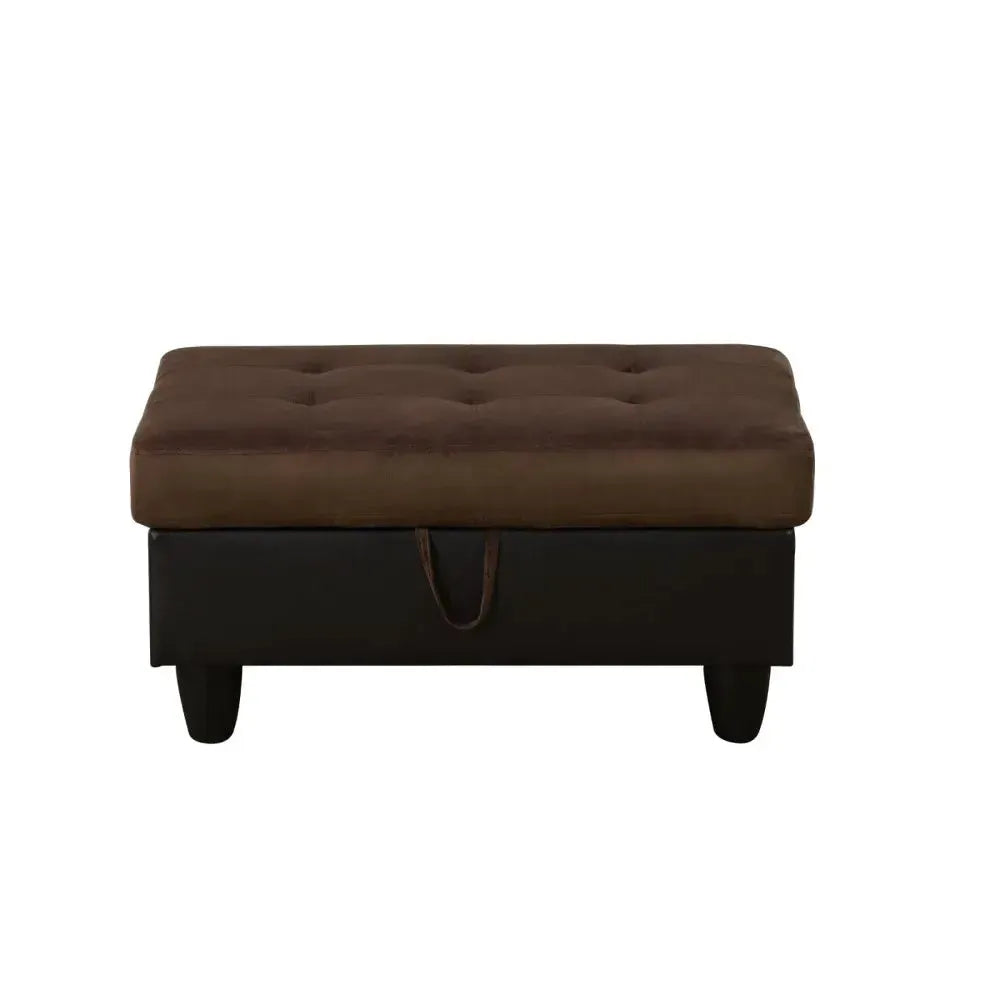 Brown Lint And PVC Living Room Storage Ottoman nordic furniture step stool portable stool from PriceLows™