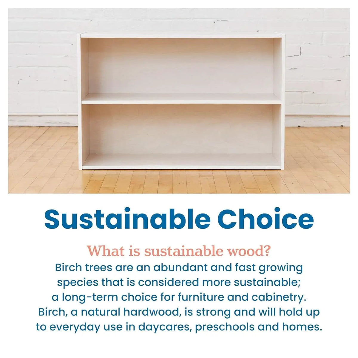 Streamline 2 Shelf Storage Cabinet 24 Inch White Wash Kids Bookshelf from PriceLows™