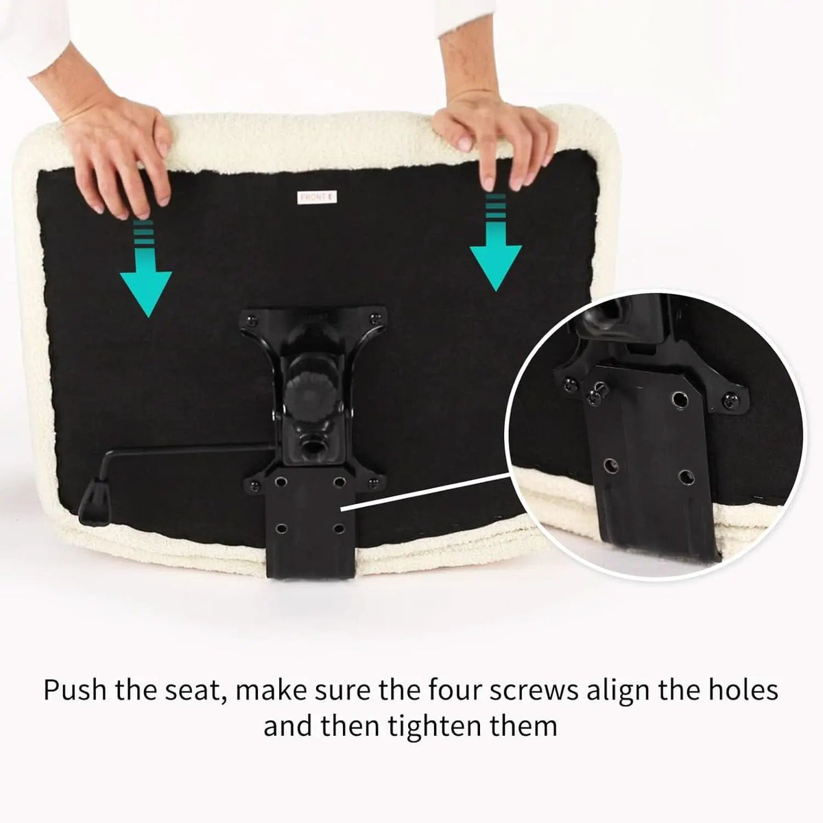 Swivel Faux Fur Armless Desk Chair With Wheels Height Adjustable from PriceLows™