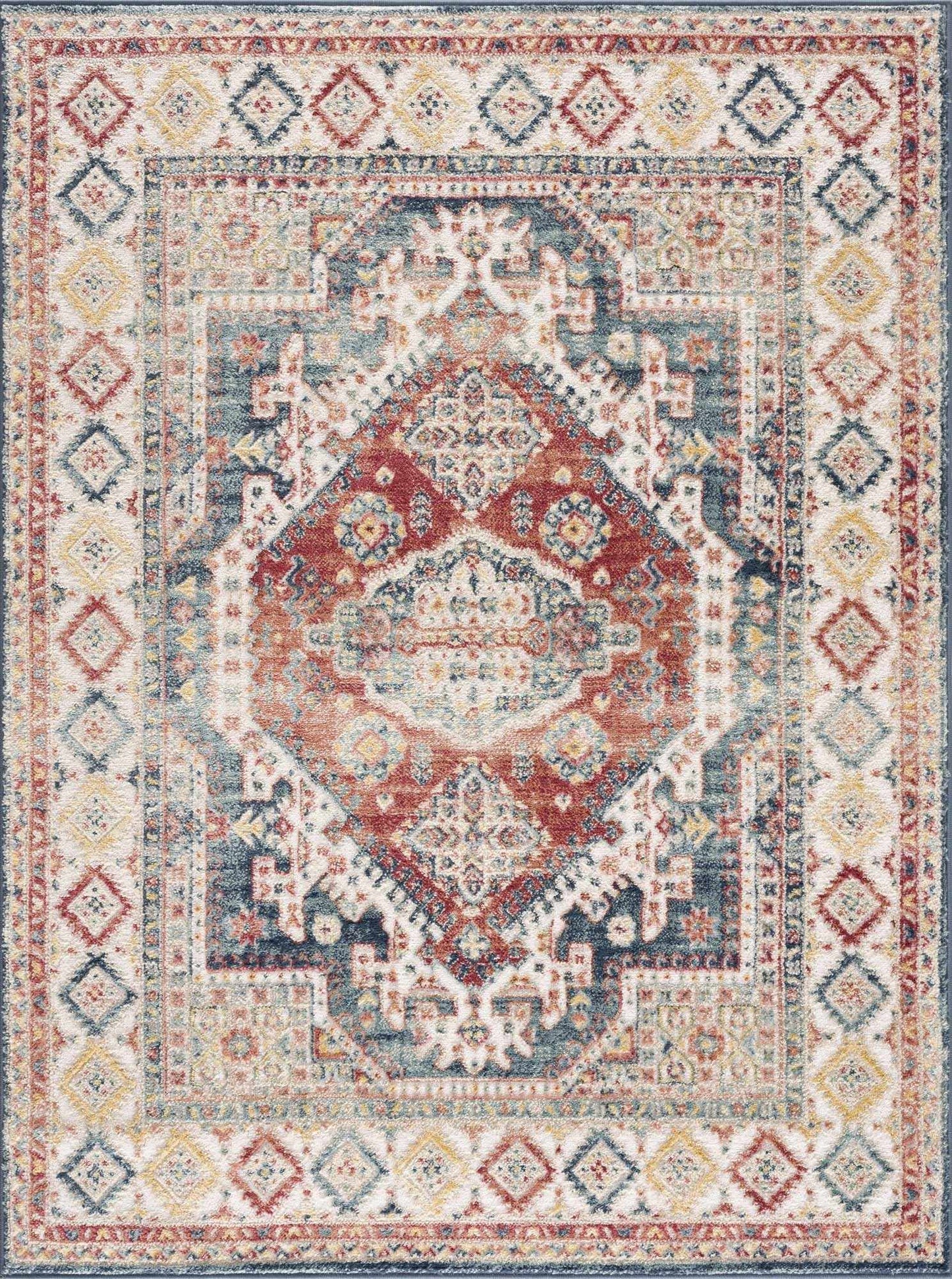 Brend Rust Medallion Area Rug from PriceLows™