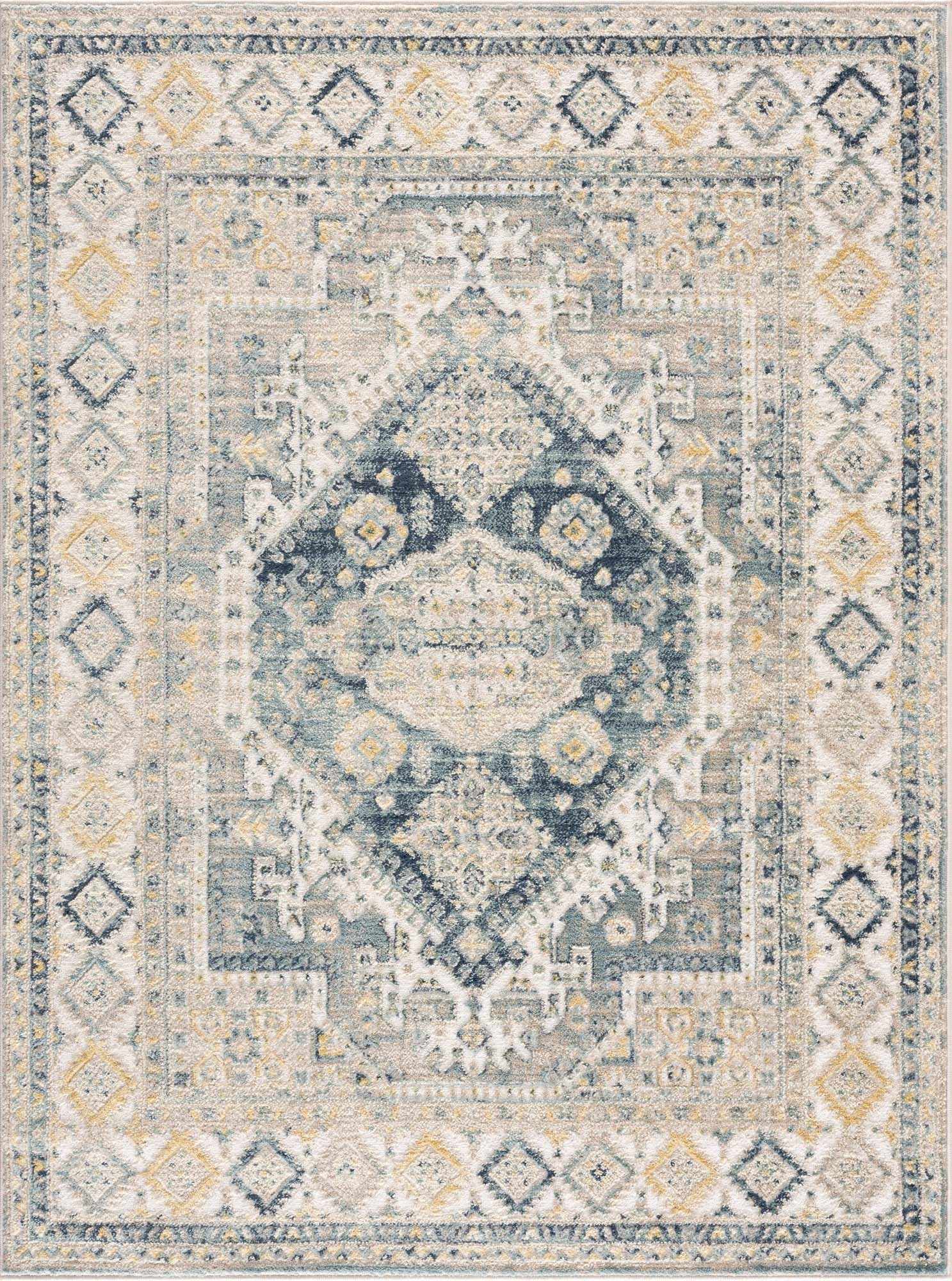 Brend Blue Medallion Area Rug from PriceLows™