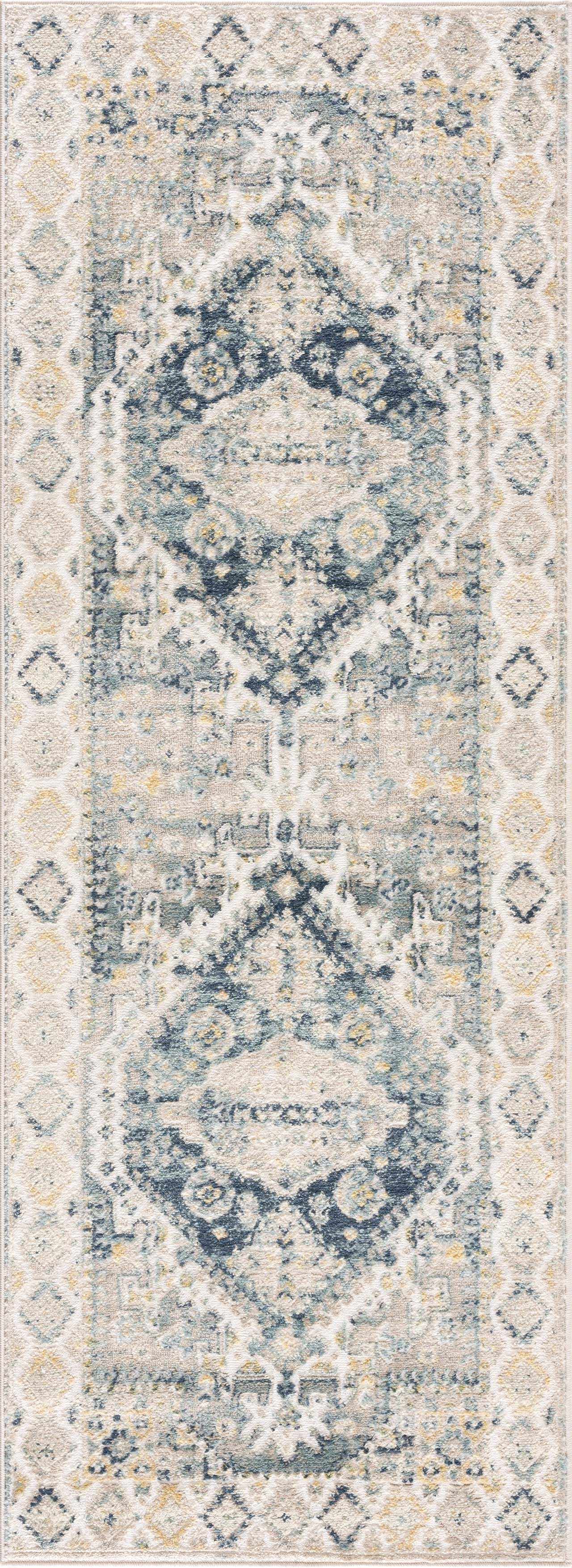 Brend Blue Medallion Area Rug from PriceLows™