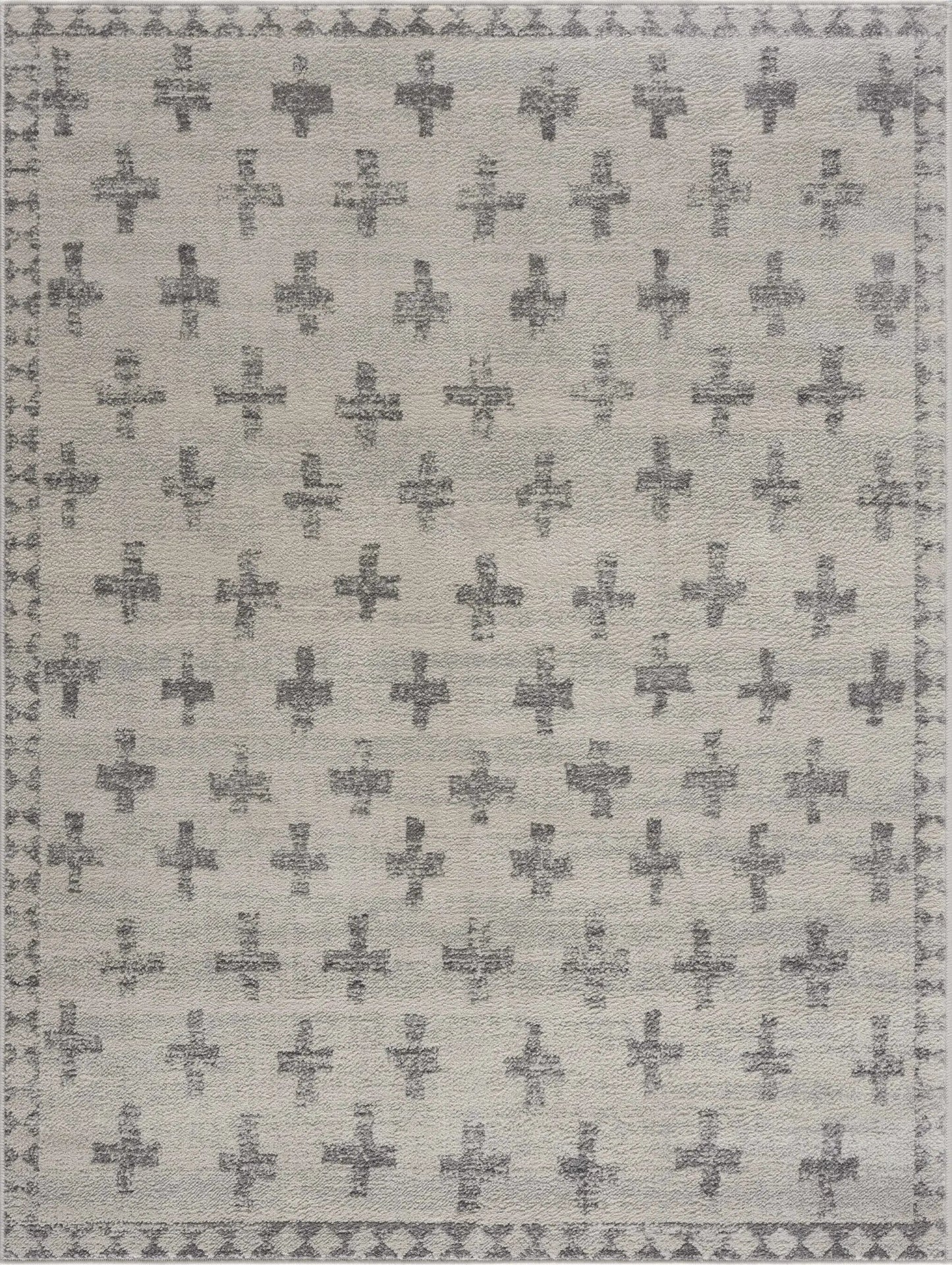 Tigris Swiss Cross Ivory & Gray 2322 Area Rug from PriceLows™