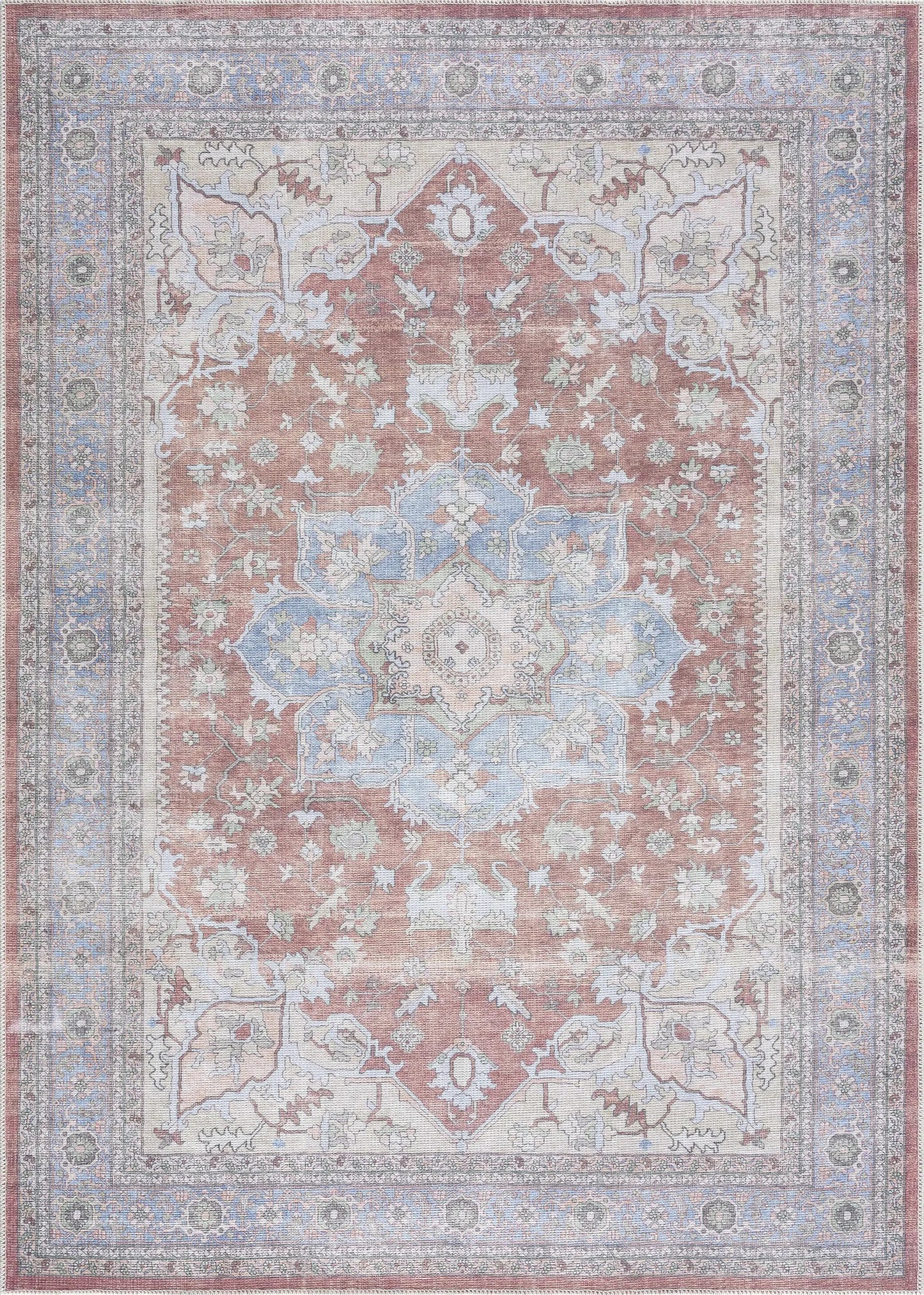Brown Bagamanoc Medallion Washable Area Rug from PriceLows™