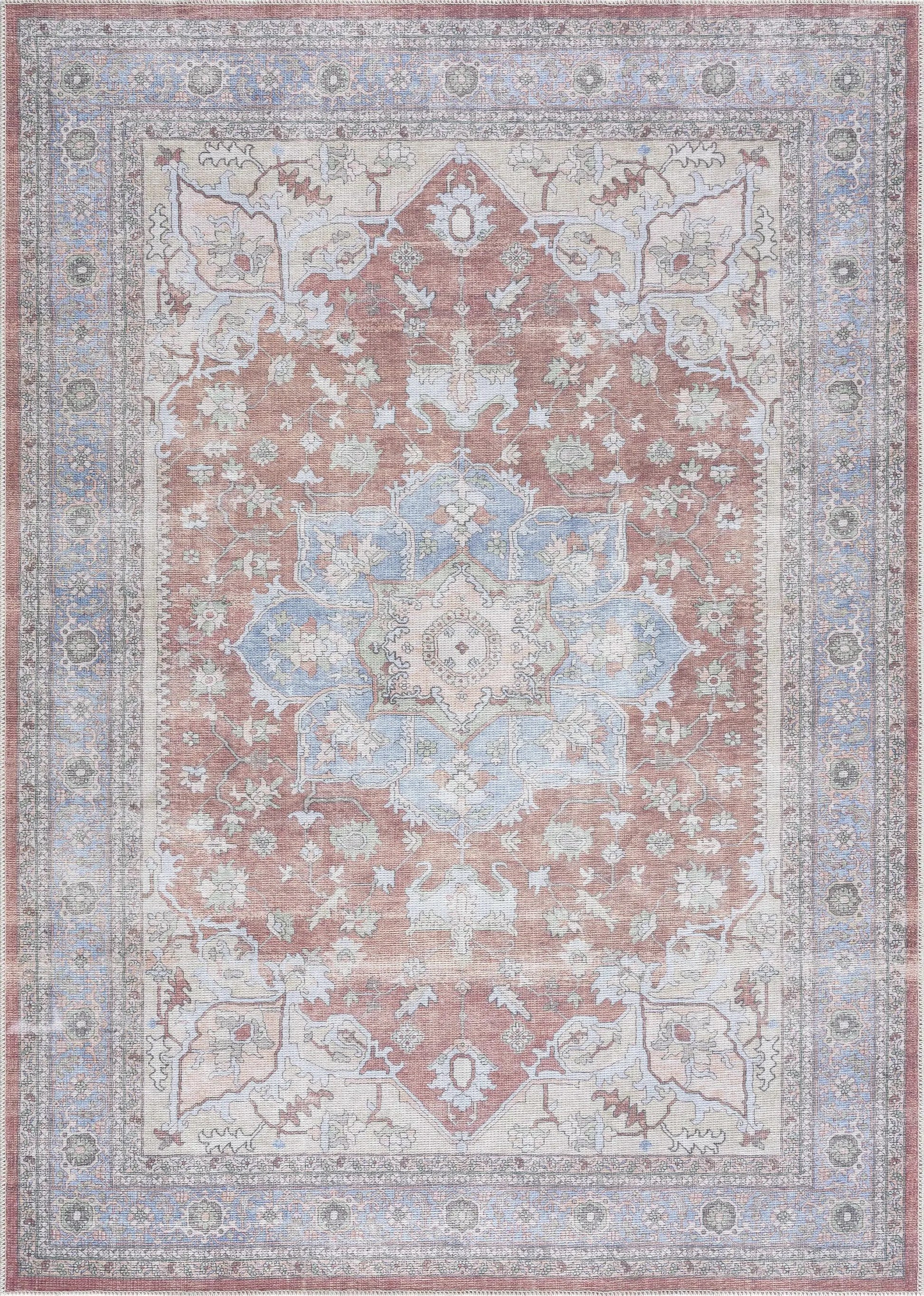 Brown Bagamanoc Medallion Washable Area Rug from PriceLows™