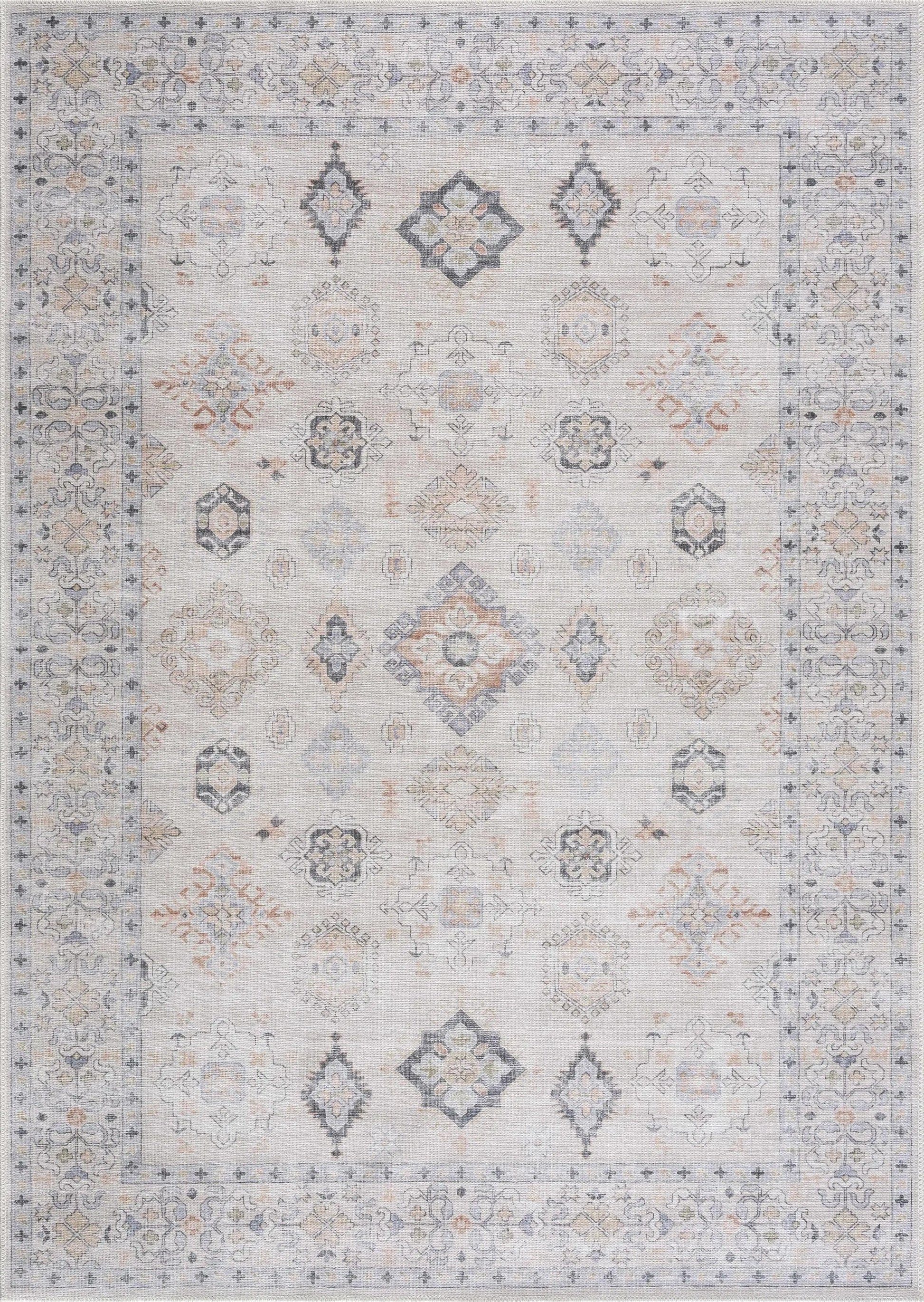 Beige Beckett Vintage Washable Area Rug from PriceLows™