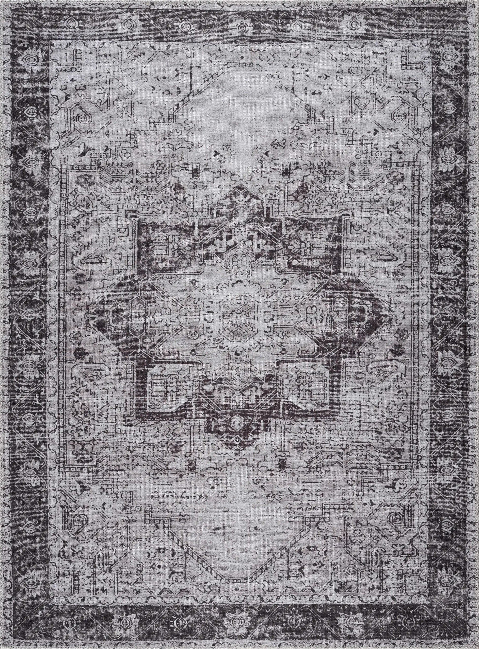 Rosman Gray Washable Area Rug from PriceLows™