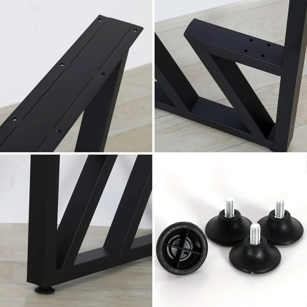 Black Iron Table Legs 28 Inches Industrial Strength from PriceLows™