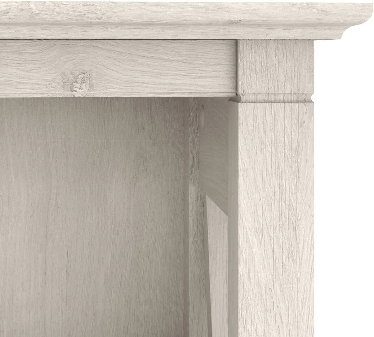 Tall 5 Shelf Bookcase Linen White Oak Modern Farmhouse from PriceLows™