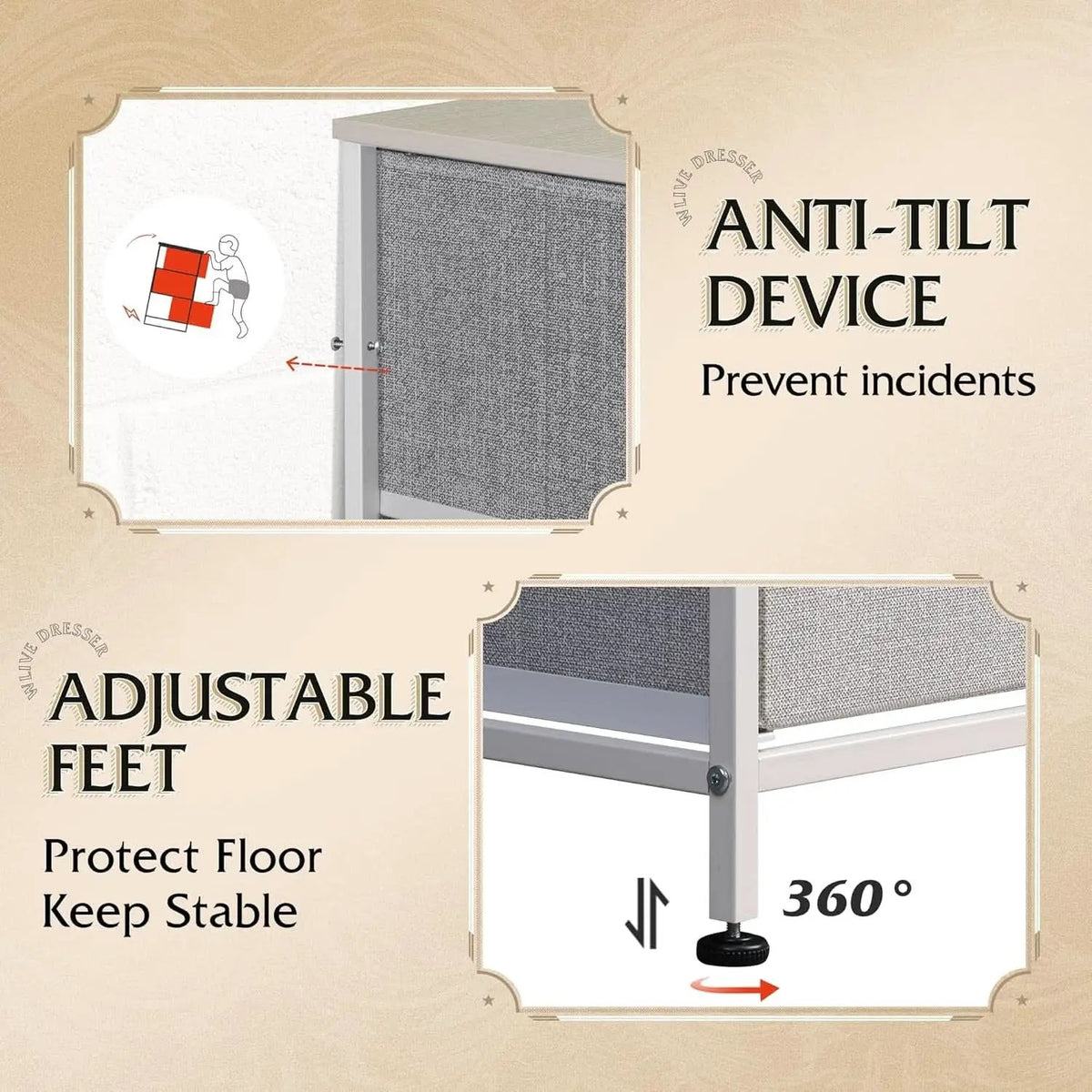 Tall Fabric Dresser Storage Tower With 11 Deep Drawers from PriceLows™