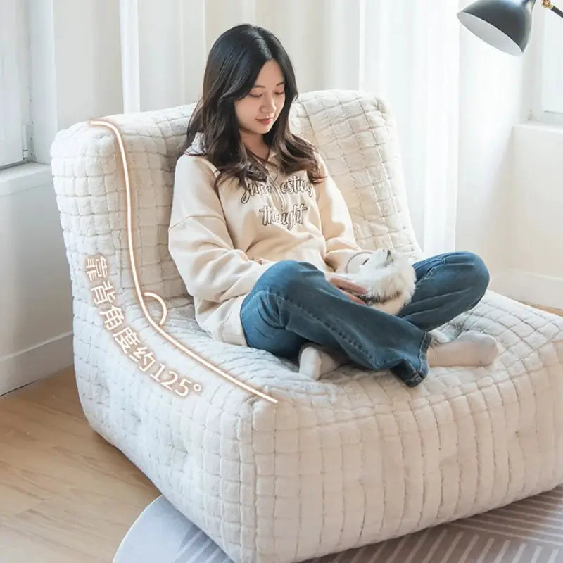 Vacuum Compression Sofa Tatami Backrest Home Living Room Bedroom Single Relaxing Comfortable with Backrest Sofa Sponge Filled from PriceLows™