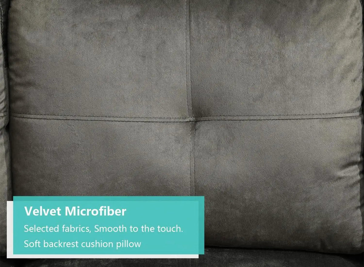 Taupe 105 Inch L Shaped Sectional Sofa With Storage Ottoman from PriceLows™