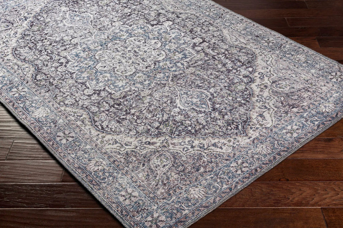Tavas Blue Medallion Washable Rug from PriceLows™