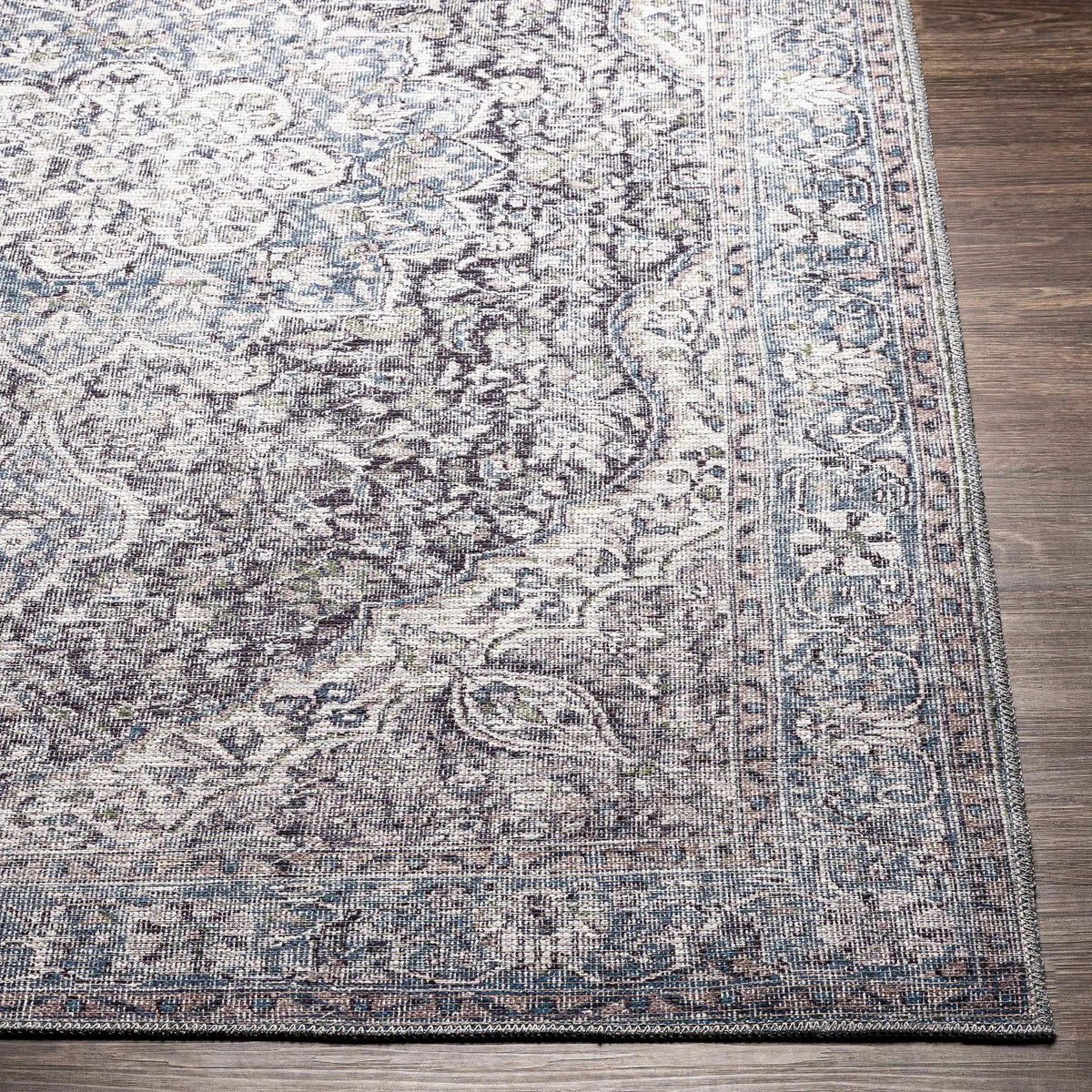 Tavas Blue Medallion Washable Rug from PriceLows™