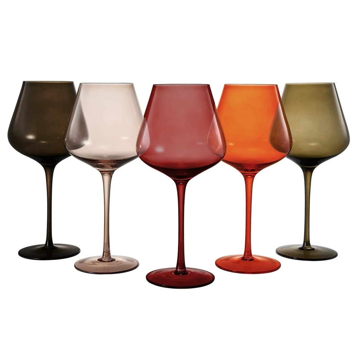 Stagioni Stemmed Wine Glassware, "Changing Weather" | 20 oz | Set of 5 | Entertaining