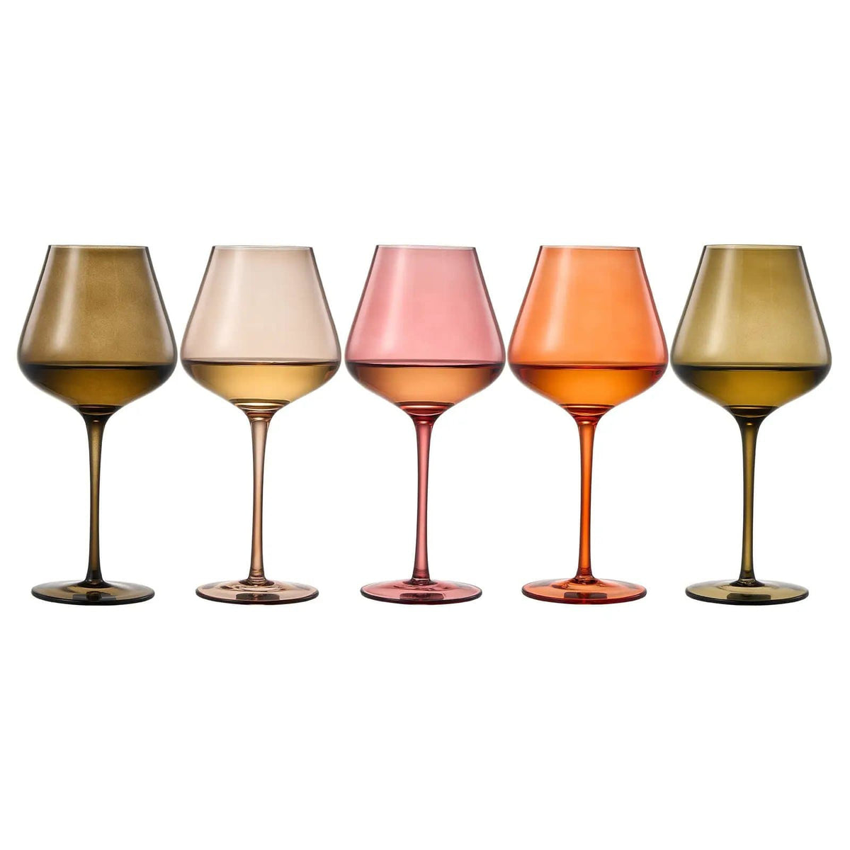 Stagioni Stemmed Wine Glassware, "Changing Weather" | 20 oz | Set of 5 | Entertaining