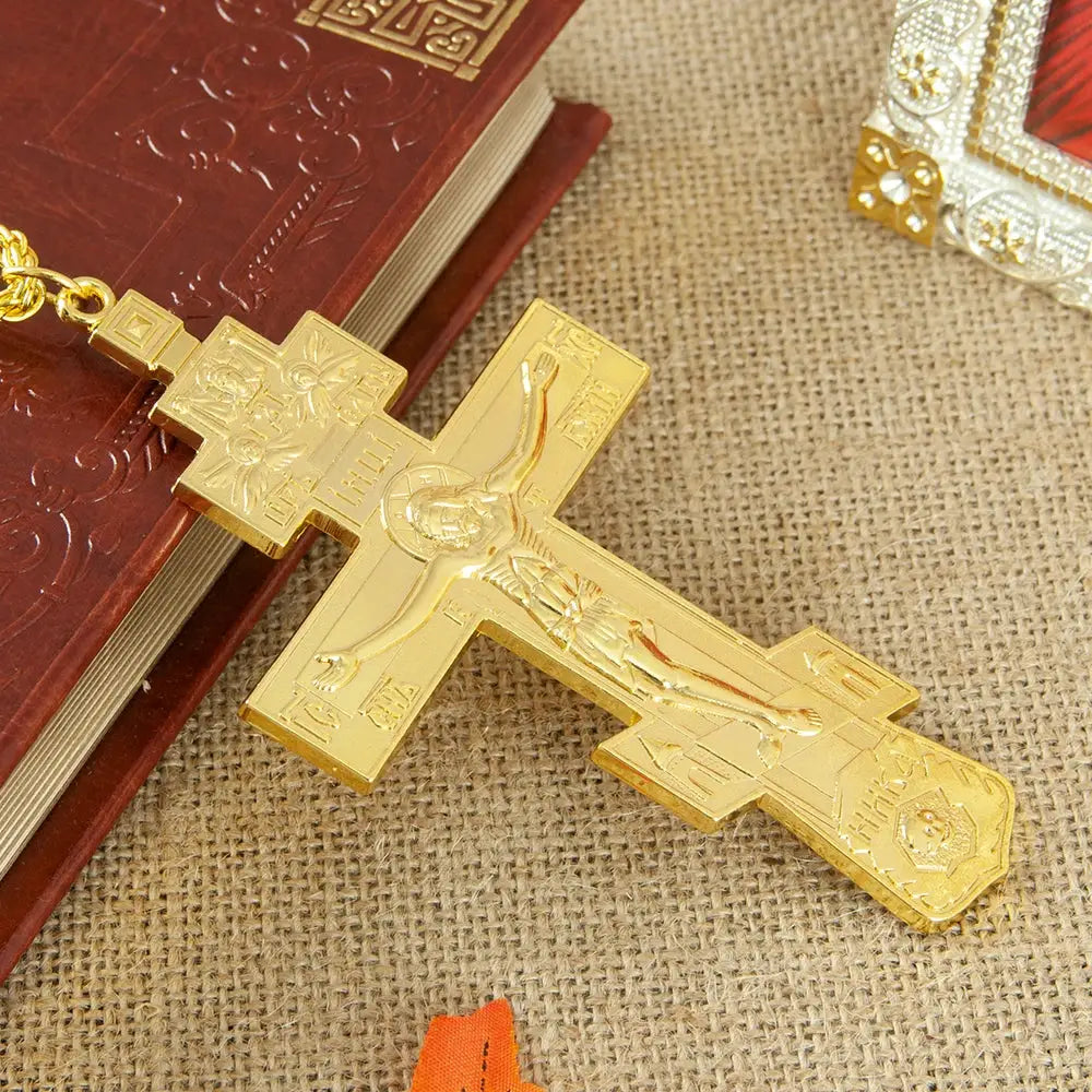 Three Bar Cross Necklace | Gold Plated | PriceLows™
