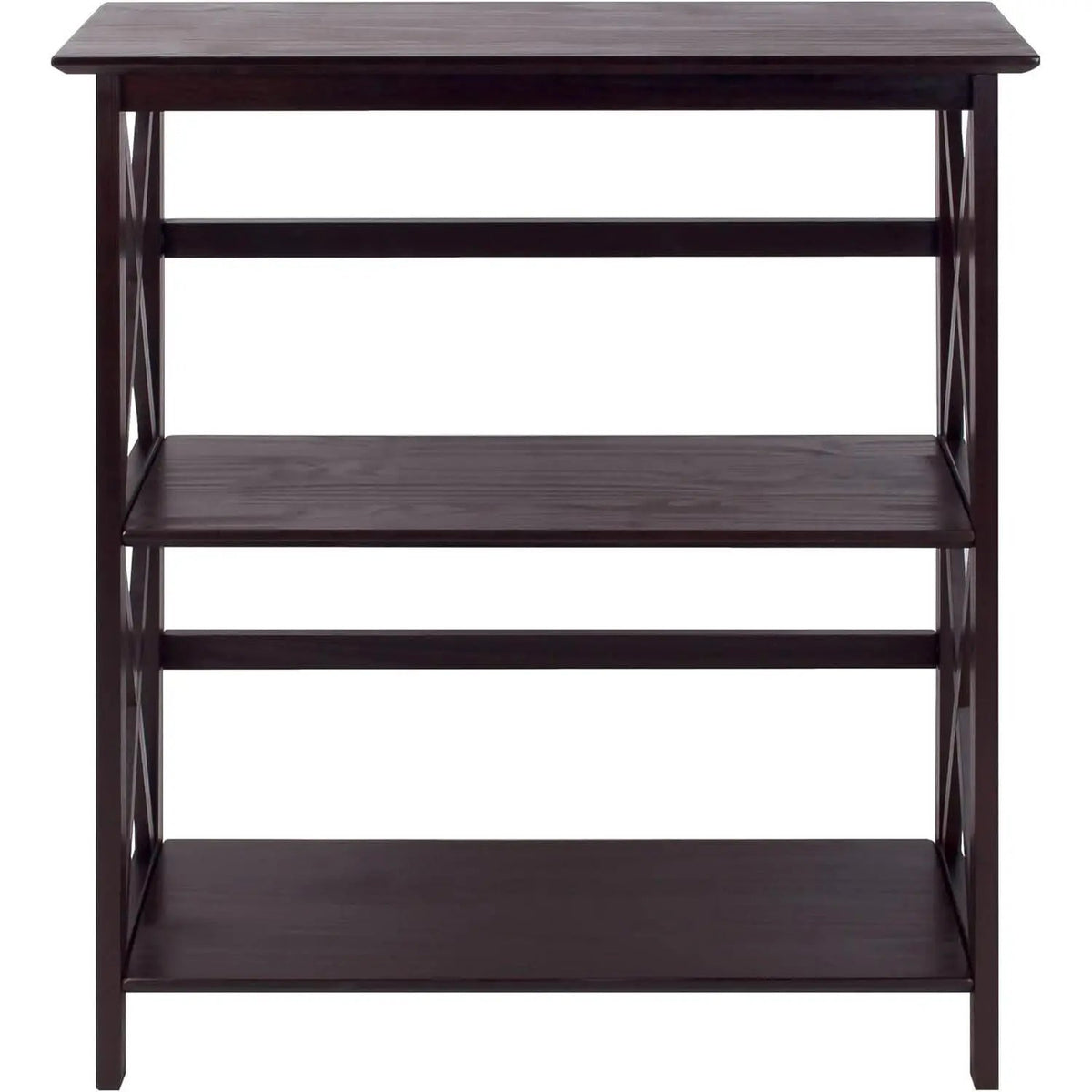 Three-Shelf Solid Wood Bookcase For Home Office Storage from PriceLows™