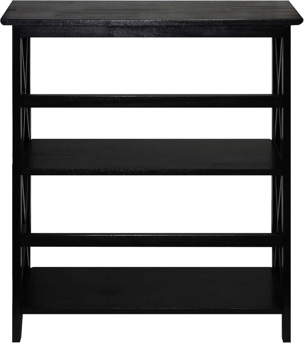 Three Shelf Solid Wood Bookcase For Living Room Storage from PriceLows™