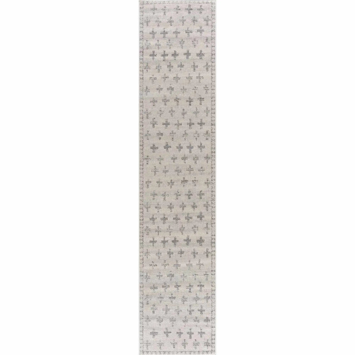 Tigris Swiss Cross Ivory & Gray 2322 Area Rug from PriceLows™