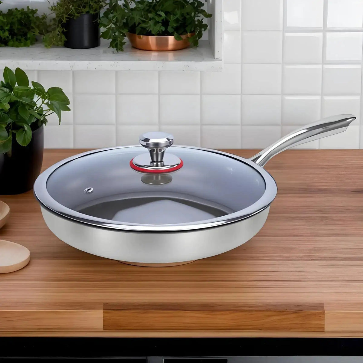 Titanium Pan With Lid | 3L Capacity | Induction Compatible | 20cm Diameter