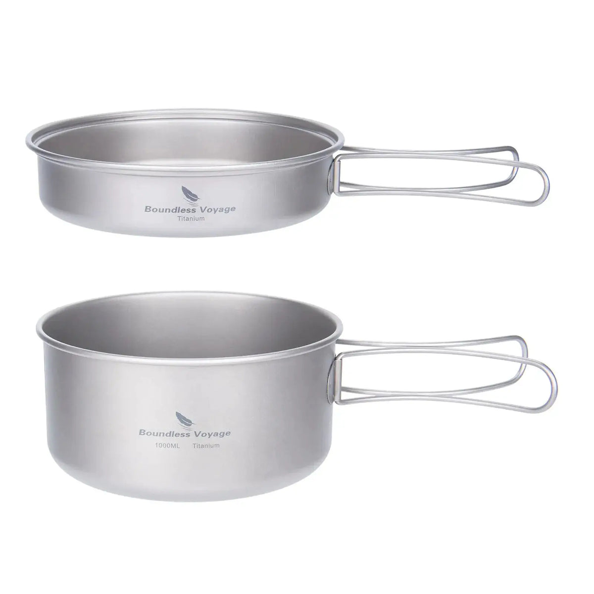 Titanium Pot Pan Set | Foldable Handles | PriceLows™