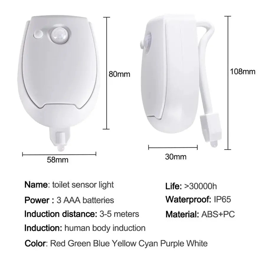 LED Smart PIR Motion Sensor Toilet Seat Night Light 7 Colors Waterproof Backlight For Toilet Bowl Luminaria Lamp WC Toilet Light from PriceLows™