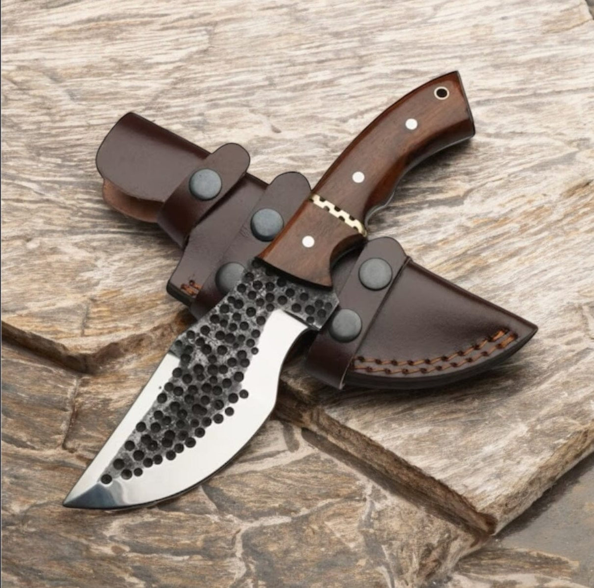 Tom Brown Tracker - D2 Steel Blade with Rosewood & Brass Handle, 10" Overall Length | 10 Inch | Rosewood | tracker knife