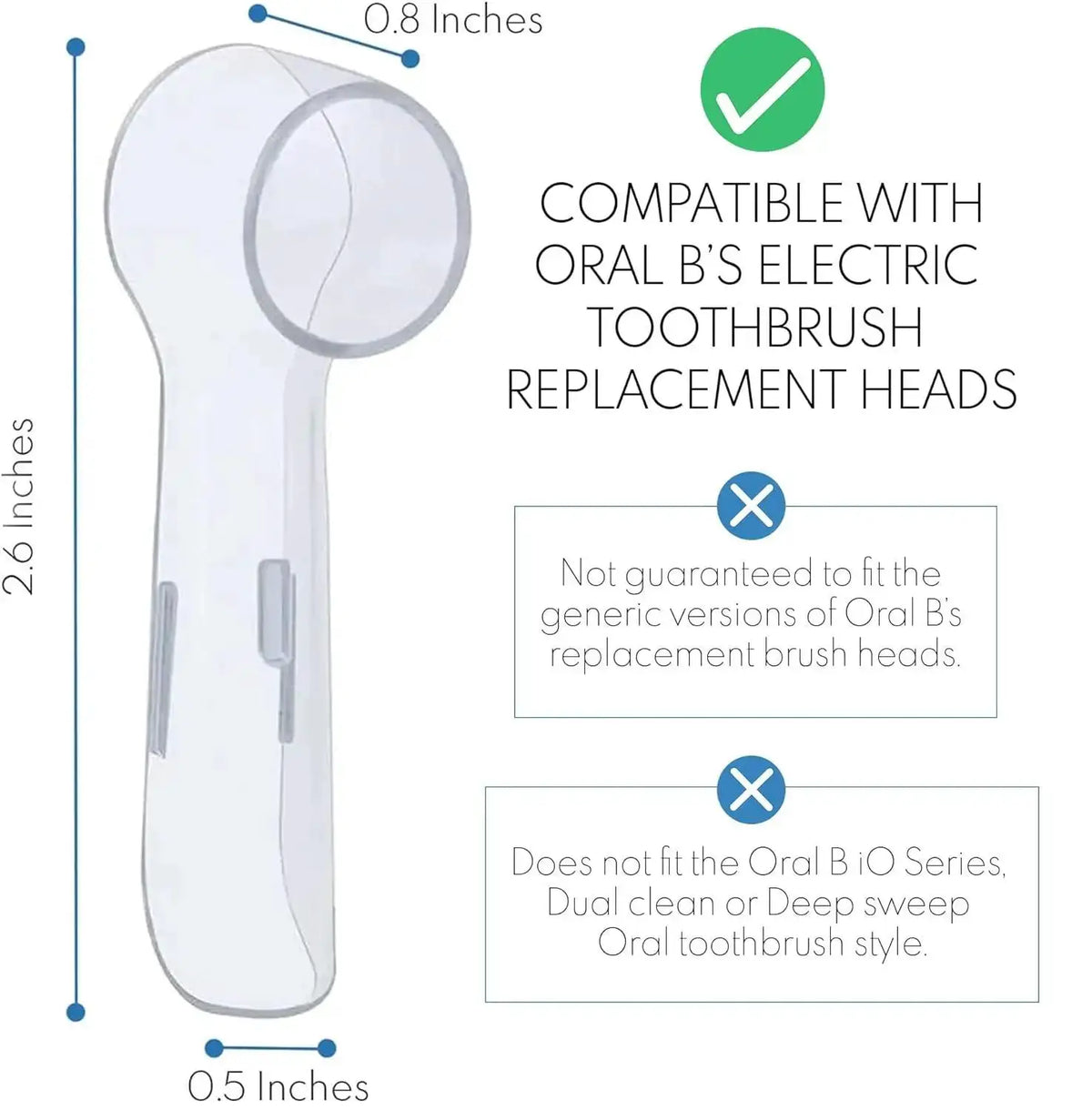 Toothbrush Dustproof Covers Caps Compatible with Oral B Electric Toothbrush Round Replacement Brush Heads Protector 5 Colors from PriceLows™