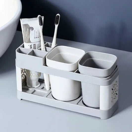 Toothbrush Holder Cup Set | 2 Cup Plastic | PriceLows™