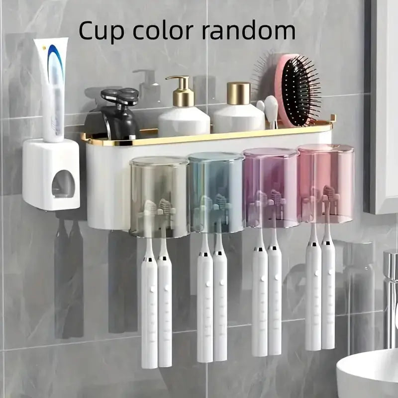 Toothbrush Rack | Wall Mount With Squeezer | PriceLows™