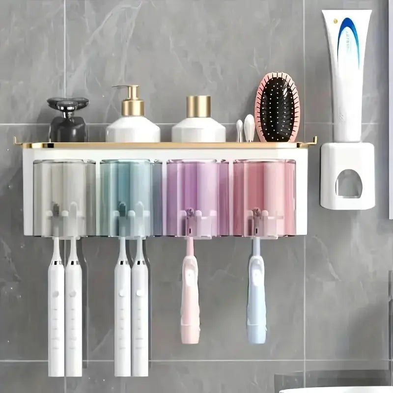 Toothbrush Rack | Wall Mount With Squeezer | PriceLows™