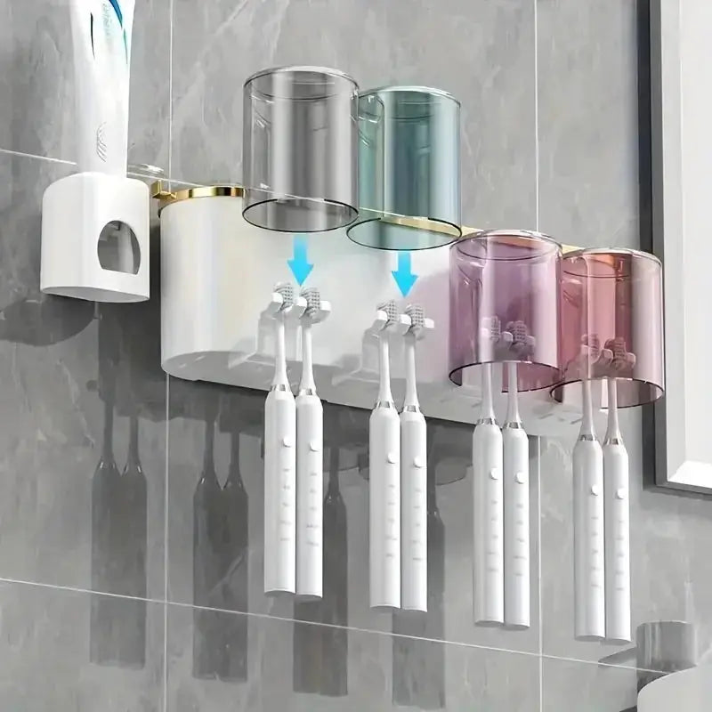 Toothbrush Rack | Wall Mount With Squeezer | PriceLows™